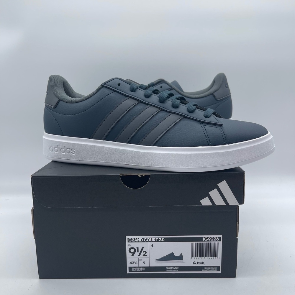 NIB Adidas Grand Court‎ 2.0 IG9226 Men's Size 9.5 Shoes Blue White Sneakers